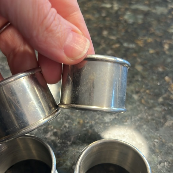 Stieff pewter napkin rings - set of 4 - Picture 4 of 6